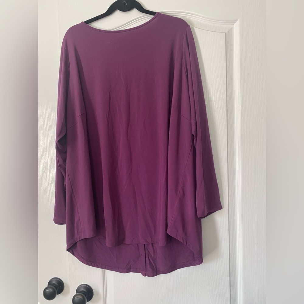 Joan Rivers Purple Boxy Tunic with Relaxed Fit Women’s Size 3X
